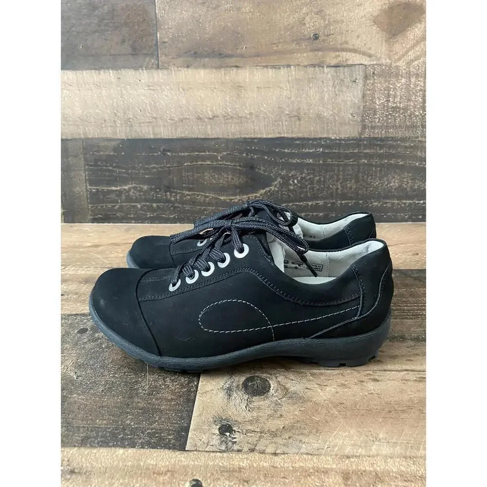 Womens WALDLAUFER DANA Shoes 3.5UK M Black Nubuck Leather Water Resistant